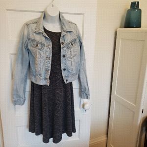 AN AMERICAN BRAND " I LOVE H81" JEANS JACKET LIGHT FADED BLUE WASH SIZE …